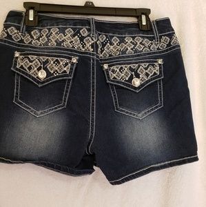 Bling blue Jean shorts